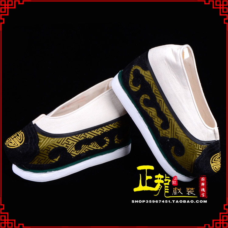 民乐戏鞋方口鞋老生鞋老旦鞋三义斋纸底内高福字履